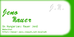 jeno mauer business card